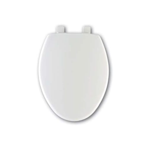 Bemis Whisper Close Toilet Seat, Elongated, Closed Front, White, with Cover